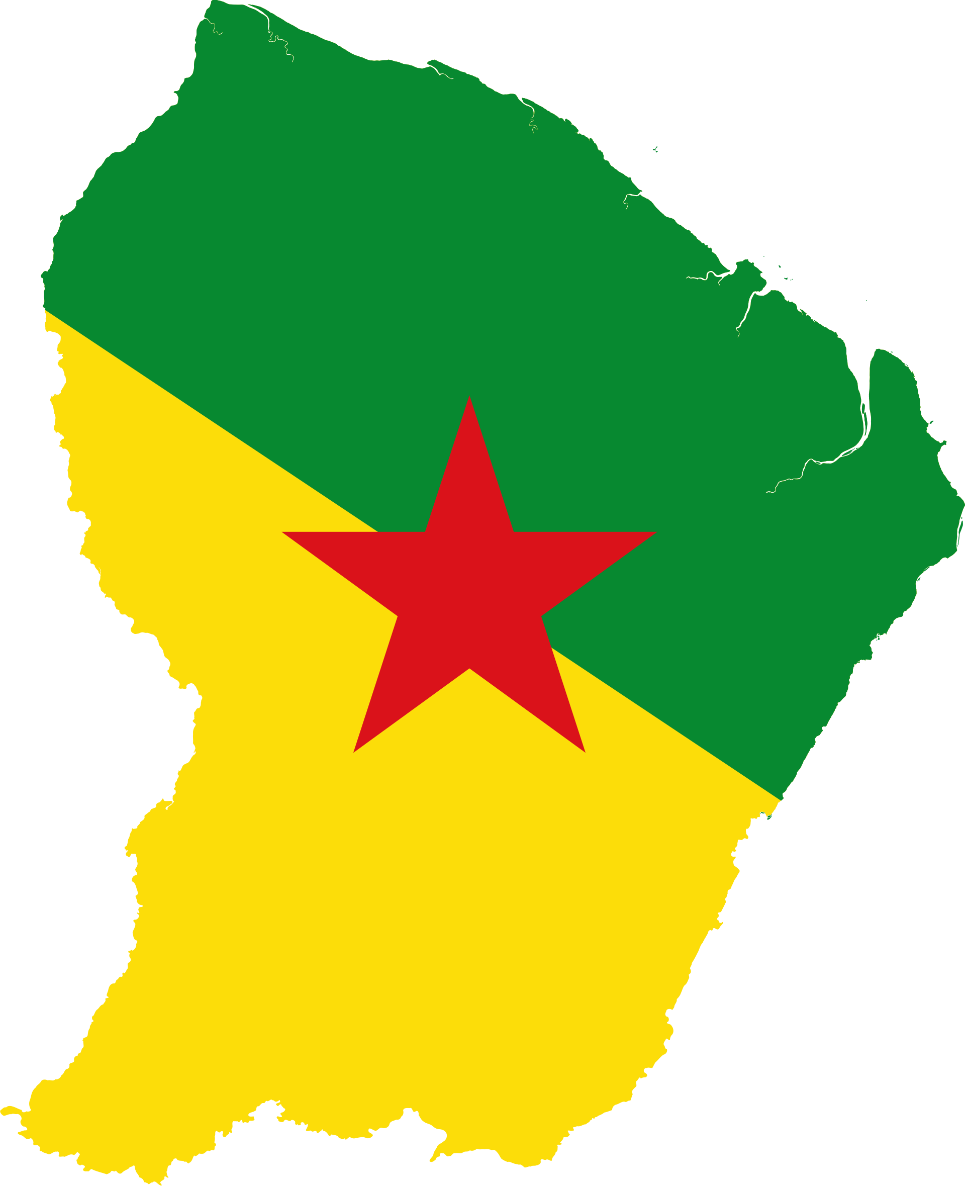 French Guiana flag map
