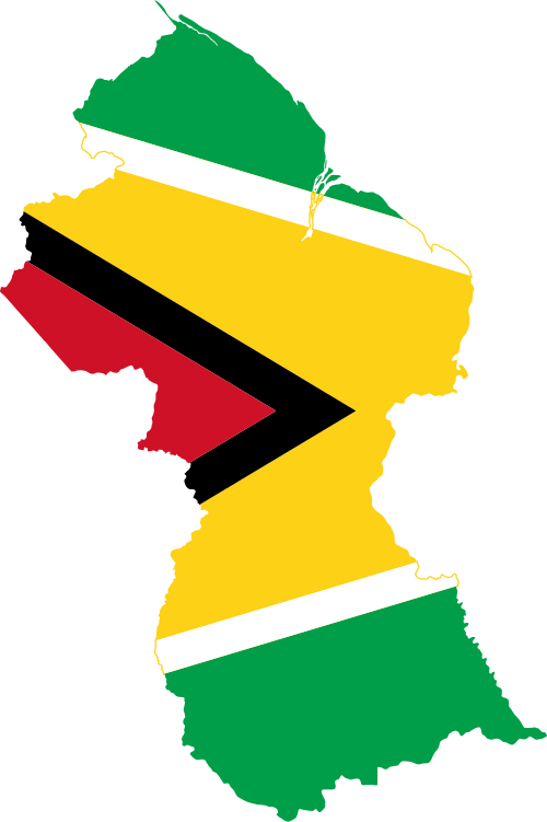 Guyana flag map