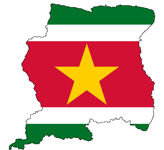 Suriname flag map