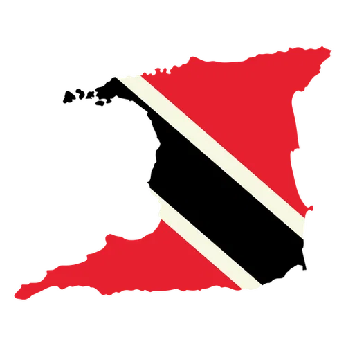 Trinidad & Tobago flag map